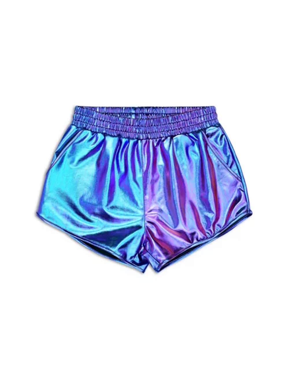 Iscream Kids Iridescent Blue-Purple Elastic Waist Shorts